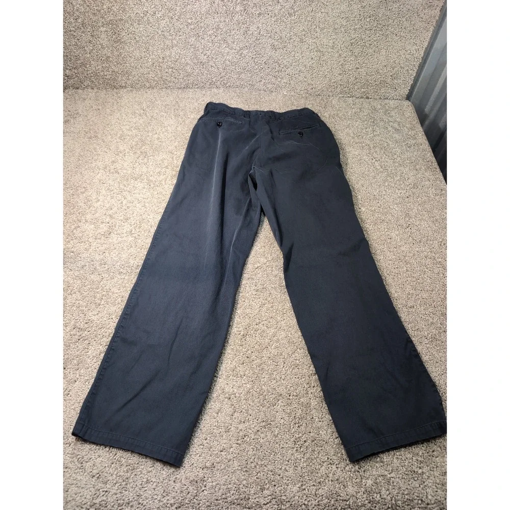 Zegna Sport Mens Dark Gray Cotton Flat Front Casual Dress Pants Italy 33x33‎